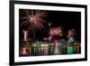 Fireworks on New Year's Eve, Reykjavik, Iceland-null-Framed Photographic Print