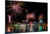 Fireworks on New Year's Eve, Reykjavik, Iceland-null-Mounted Photographic Print