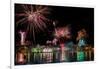 Fireworks on New Year's Eve, Reykjavik, Iceland-null-Framed Premium Photographic Print