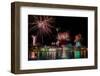 Fireworks on New Year's Eve, Reykjavik, Iceland-null-Framed Photographic Print