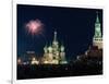 Fireworks on Red Square in Moscow-null-Framed Photographic Print