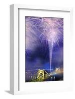 Fireworks on the Allegheny River in Downtown  Pittsburgh, Pennsylvania, Usa.-SeanPavonePhoto-Framed Photographic Print