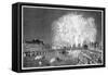 Fireworks on the Bridge, Paris, 1754-null-Framed Stretched Canvas