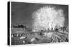 Fireworks on the Bridge, Paris, 1754-null-Stretched Canvas