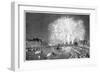 Fireworks on the Bridge, Paris, 1754-null-Framed Giclee Print