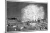 Fireworks on the Bridge, Paris, 1754-null-Mounted Giclee Print