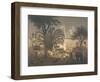 Fireworks on the River at Celebrations in Bassac-Louis Delaporte-Framed Giclee Print