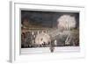 Fireworks on the River Seine, Paris-PG Le Mercier-Framed Art Print