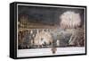 Fireworks on the River Seine, Paris-PG Le Mercier-Framed Stretched Canvas