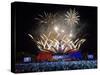 Fireworks over Buckingham Palace for the Queen's Diamond Jubilee-Associated Newspapers-Stretched Canvas