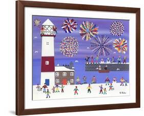 Fireworks over Lighthouse Bay-Gordon Barker-Framed Giclee Print