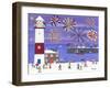 Fireworks over Lighthouse Bay-Gordon Barker-Framed Giclee Print