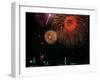 Fireworks Over Rainbow Bridge, Tokyo Bay, Japan-null-Framed Photographic Print