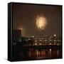 Fireworks over Sumida River-Masaharu Hatano-Framed Stretched Canvas