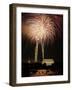 Fireworks Over the Capitol, the Washington Monument, and the Lincoln Memorial-null-Framed Photographic Print