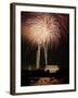 Fireworks Over the Capitol, the Washington Monument, and the Lincoln Memorial-null-Framed Photographic Print