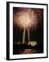 Fireworks Over the Capitol, the Washington Monument, and the Lincoln Memorial-null-Framed Photographic Print