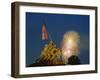 Fireworks over the Iwo Jima Memorial for Independence Day Celebrations, Arlington, Virginia, USA-Hodson Jonathan-Framed Photographic Print