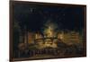 Fireworks over the Ponte alla Carraia, Florence in celebration of the feast of St. John the Baptist-Giovanni Signorini-Framed Giclee Print