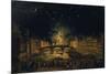 Fireworks over the Ponte alla Carraia, Florence in celebration of the feast of St. John the Baptist-Giovanni Signorini-Mounted Giclee Print