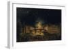 Fireworks over the Ponte alla Carraia, Florence in celebration of the feast of St. John the Baptist-Giovanni Signorini-Framed Giclee Print