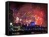 Fireworks over the South Bank, London, England, United Kingdom-Charles Bowman-Framed Stretched Canvas