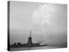 Fireworks over the Statue of Liberty-null-Stretched Canvas