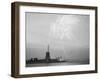 Fireworks over the Statue of Liberty-null-Framed Photographic Print