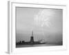 Fireworks over the Statue of Liberty-null-Framed Photographic Print