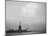 Fireworks over the Statue of Liberty-null-Mounted Photographic Print