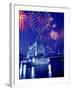 Fireworks Over the Tower Bridge, London, Great Britain, UK-Jim Zuckerman-Framed Photographic Print
