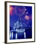 Fireworks Over the Tower Bridge, London, Great Britain, UK-Jim Zuckerman-Framed Photographic Print