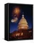 Fireworks over U.S. Capitol-Bill Ross-Framed Stretched Canvas