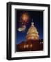 Fireworks over U.S. Capitol-Bill Ross-Framed Photographic Print