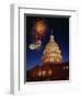 Fireworks over U.S. Capitol-Bill Ross-Framed Photographic Print