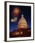 Fireworks over U.S. Capitol-Bill Ross-Framed Photographic Print