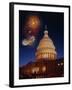 Fireworks over U.S. Capitol-Bill Ross-Framed Photographic Print