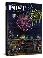 "Fireworks" Saturday Evening Post Cover, July 4, 1953-Ben Kimberly Prins-Stretched Canvas