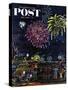 "Fireworks" Saturday Evening Post Cover, July 4, 1953-Ben Kimberly Prins-Stretched Canvas
