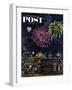 "Fireworks" Saturday Evening Post Cover, July 4, 1953-Ben Kimberly Prins-Framed Giclee Print