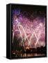 Fireworks Show by the Wawel Castle over Vistula River, Krakow, Poland-pryzmat-Framed Stretched Canvas