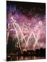 Fireworks Show by the Wawel Castle over Vistula River, Krakow, Poland-pryzmat-Mounted Premium Photographic Print