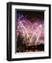 Fireworks Show by the Wawel Castle over Vistula River, Krakow, Poland-pryzmat-Framed Photographic Print