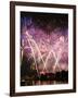 Fireworks Show by the Wawel Castle over Vistula River, Krakow, Poland-pryzmat-Framed Photographic Print