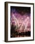 Fireworks Show by the Wawel Castle over Vistula River, Krakow, Poland-pryzmat-Framed Photographic Print