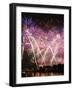 Fireworks Show by the Wawel Castle over Vistula River, Krakow, Poland-pryzmat-Framed Photographic Print