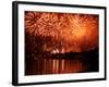 Fireworks Show by the Wawel Castle over Vistula River, Krakow, Poland-pryzmat-Framed Photographic Print