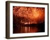 Fireworks Show by the Wawel Castle over Vistula River, Krakow, Poland-pryzmat-Framed Photographic Print