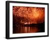 Fireworks Show by the Wawel Castle over Vistula River, Krakow, Poland-pryzmat-Framed Photographic Print