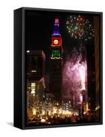 Fireworks Show is Part of the New Year Celebration Along the 16th Street Mall in Downtown Denver-null-Framed Stretched Canvas